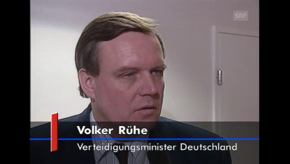 Tagesschau Interview mit deutschem VM Volker Rühe zur Aufh... Play SRF