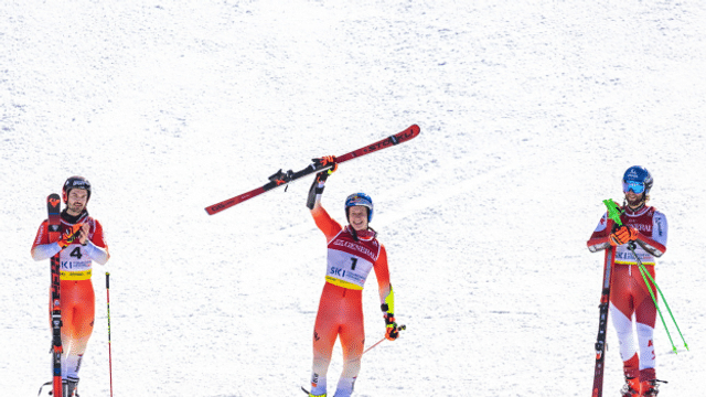 Victoria dubla da la Svizra en il slalom gigant dals umens
